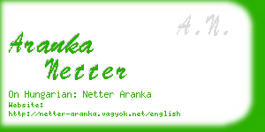 aranka netter business card
